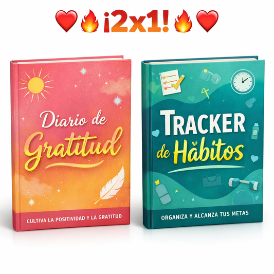 ❤️‍🔥¡2x1! Diario de Gratitud + Tracker de Hábitos